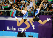 Avropa Oyunlarında aerobika gimnastikası üzrə qarışıq cütlüklərin təsnifat yarışları. Bakı, Azərbaycan, 17 iyun 2015 